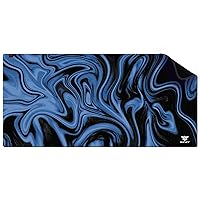 NPET N110 Large Gaming Mouse Pad with Superior Micro-Weave Cloth, Extended Desk Mousepad with Stitched Edges, Non-Slip Base, Water Resist Keyboard Pad for Gamer, Office & Home, 35 x 17 in, Blue