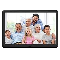 10 inch Digital Picture Frame 1920x1080 Brightness Adjustable IPS Screen Digital Photo Frame with Timing Switch, Background Music Playing, 1080P Video Playback, Easy Plug and Play for All Ages