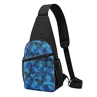 Sea Turtle-Blue Crossbody Chest Bag, Casual Backpack, Small Satchel, Multi-Functional Travel Hiking Backpacks