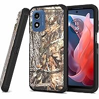 CoverON Rugged Designed for Motorola Moto G Play 2024 Case, Heavy Duty Constuction Military Grade A Etched Grip Hybrid Rigid Armor Skin Cover Fit Moto G Play 5G (2024) Phone Case - Camo