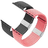 Sport Watch Bands Compatible with Braided Solo Loop Apple Watch Band 38mm 40mm 42mm 44mm, Soft Stretchy Braided Loop Band for iWatch Series 1/2/3/4/5/6/SE