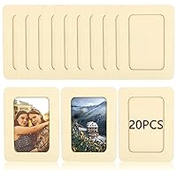 20 PCS Unfinished Wooden Picture Frames for 4 x 6 Inch Photos Standing Postcard Wooden Photo Frames for Crafts Wood DIY Painting Arts Projects and Decorate