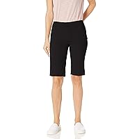 SLIM-SATION Women's Wide Band Pull-on Solid Walking Short