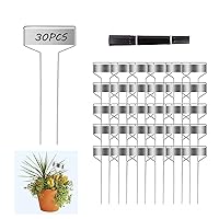 30pcs Plant Labels Plant Markers for Outdoor Plants 6inch Plant Labels for Seedlings Outdoor Garden Waterproof Plant Tags and Labels for Flower Vegetable Herbs Greenhouse (6 in, Silver)