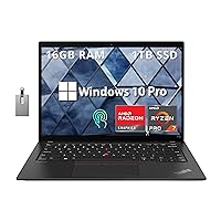 Lenovo ThinkPad T14s Gen 3 Business Laptop, 14.0'' FHD IPS Touchscreen, AMD Ryzen 7 PRO 6850U Octa-core, 16GB RAM, 1TB SSD, WiFi, Bluetooth, Webcam, Win 10 Pro, Black, 32GB Hotface USB Card (Renewed)