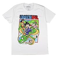 Dragon Ball Men's Original Series Young Goku and Friends Anime Graphic Print Adult T-Shirt