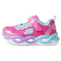 Skechers Girls Twisty Glow Sneaker, Hot Pink/Multi, 10.5 Little Kid