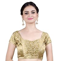 Chandrakala Gold Blouses for Women sarees,Readymade (B113)