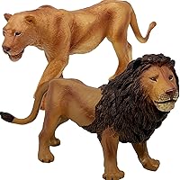 Gemini&Genius Lion Toys for Kids, Realistic The King Lion Toy Action Figures, Large Wild Animal Leo Toy for Kids, Great for Gifts, Party Favors, Cake Toppers, Baby Showers and Collections for Kids