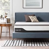 Lucid 2 Inch Mattress Topper Twin – Memory Foam – Bamboo Charcoal Infusion – Cooling Ventilation – Hypoallergenic – CertiPur Certified Foam