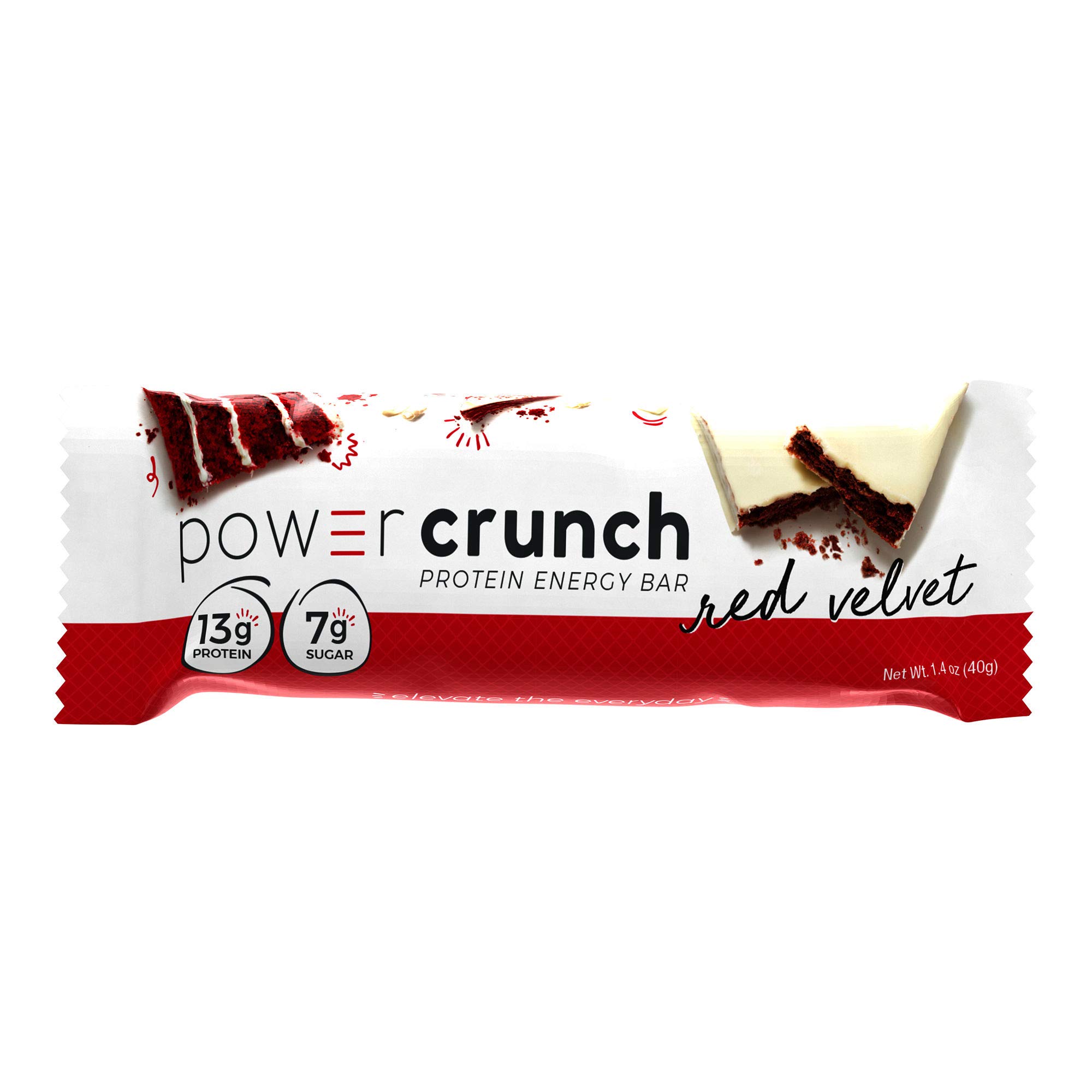Power Crunch High Protein Energy Snack 1.4-Ounce Protein Bars (20 Red Velvet)