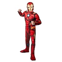 MARVEL Boys Deluxe Iron Man Costume, Kids Tony Stark Superhero Halloween Costume, Child - Officially Licensed Extra Small