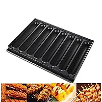 Cast Iron Sausage Grilling Pan, Square Plates, Outdoor Kitchen Use, Stainless Steel，Pre-flavored square grill plates for kitchen and outdoor use.
