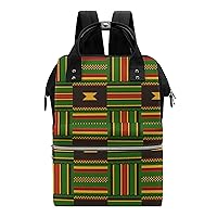 African Kente Cloth Tribal Print Multifunction Diaper Bag Backpack Large Capacity Travel Back Pack Waterproof Mommy Bags