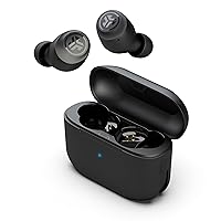 JLab Go Air Pop True Wireless Bluetooth Earbuds + Charging Case, Black, Dual Connect, IPX4 Sweat Resistance, Bluetooth 5.1 Connection, 3 EQ Sound Settings Signature, Balanced, Bass Boost