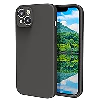 Designed for iPhone 15 Plus Case Silicon Soft Full Body Protective Cover with Camera Protection Shockproof Anti-Scratch Slim Phone Case for iPhone 15 Plus Black
