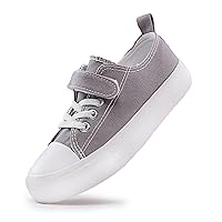 Kid Shoes for Boys Girls Toddler Little Kid Canvas Low Top Sneakers Classic Adjustable Strap Lace up Shoes for Kids Breathable Lightweight
