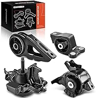 A-Premium 4PCS Engine Motor Mount and Transmission Mount Set Compatible with Honda Fit 2007-2008 L4 1.5L, Manual Transmission, Replace# 50840-SAA-003, 50810-SAA-982