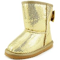 Metallic Gold Sequins Snow Boot - FBA1641707-10