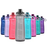 BPA-Free Tritan Plastic Water Bottle with Chug Lid, 32 Oz, Grey