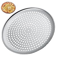 Pizza Pan With Holes Round Pizza Holder 16 Inch Non-stick Steel Pizza Pan Tray with Perforated Holes for Baking Pie Pizza Crisper Server