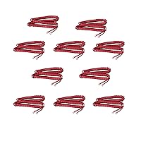iSoHo Phones Bundle of 10 Telephone Cord Handset Curly - 2 Sets (5 x 15ft, 5 x 25ft) - Crisp Sound, Easy to Use - Perfect for Home or Office - Crimson Red