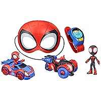 Spidey and His Amazing Friends Super Spidey Set, Role Play Toys, Toy Car Set, Marvel Spider-Man Mask Great for Kids, 3+ Years