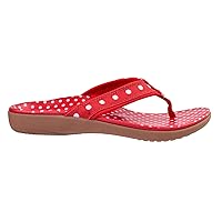 Spenco Women's Yumi Nuevo Dot Flip-Flop, Red, 11