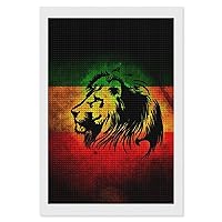 Rasta Lion Custom Diamond DIY Painting Kits for Adults Square Full Drill 5D by Number for Home Decor