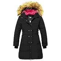 ZSHOW Girls' Long Winter Coat Parka Water Resistant Warm Puffer Jacket
