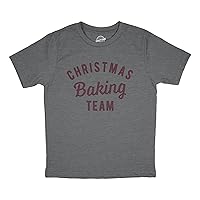 Youth Christmas Baking Team Tshirt Funny Xmas Party Family Novelty Graphic Tee for Kids