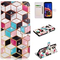 3D Painted Flip Cover for J4 Plus Phone Protection PU Leather Wallet Protective Case Stand Compatible with Samsung Galaxy J4 Plus SM-J415F/DS/SM-J415FN/DS 6.0 inches Smartphone - Colorful