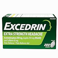 Extra Strength Pain Relief Caplets For Headache Relief, Temporarily Relieves Minor Aches And Pains Due To Headache - 200 Count