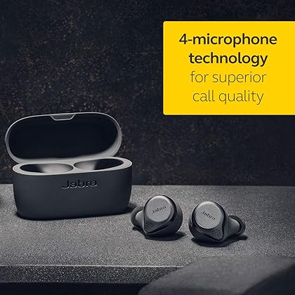 Jabra Elite Active 75t True Wireless Earbuds with Wireless Charging Enabled Case, Gray