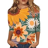 Sunflower Shirts for Women Long Sleeve Recent Orders Womens Tops 3/4 Sleeve Women 3/4 Sleeve Tops Woman Plus Size Tops Sunflower Shirts for Women Pink