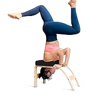 Yoga Inversion Bench Headstand Prop Upside Down Chair for Balance Training Core Strength Building Backbends Yoga Asana Practice Chair