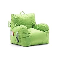 Dorm Bean Bag Chair with Drink Holder and Pocket, Spicy Lime Smartmax, Durable Polyester Nylon Blend, 3 feet