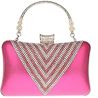 Evening Clutch Bag Wedding Party Handbag Purse for Women Women Evening Clutch Bag Sequins Silver Gold Wedding Party Handbag Women Bag Two Chains (Color : Rosered, Size: One Size)