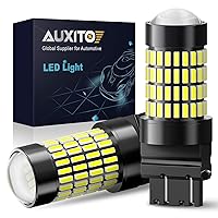 AUXITO 3157 LED Bulbs Reverse Lights, 102-SMD Chipsets 500% Brighter 3056 3156 3057 4157 LED Bulbs with Projector for Reverse Lights Tail Brake Parking Signal Back Up Replacement Lamp, 6000K White