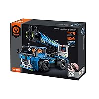 STEM Car Toy Building Toy Gift for Age 6+, Remote Control 2in1 Crane Truck Building Block Take Apart Toy, 401 Pcs DIY Building Kit, Learning Engineering Construction R/C Toys