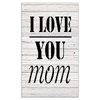 Wooden Signs I Love You Mom Custom Wording, Quotes, Sayings Baby Nursery Decor 12x20 inch