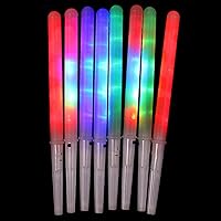 10PCS Light up Cotton Candy Sticks Light Up Cotton Candy Sticks Colorful LED Flashing Cotton Candy Cones Reusable Safety Cotton Candy Supplies for Kids, Raves, Birthday, Wedding, Christmas