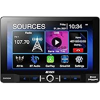 Jensen CAR910W 9 inch Mechless Multimedia Receiver with Wireless and Wired Apple CarPlay l Supports Android Devices l SiriusXM-Ready l Built-in Bluetooth l 240 Watts MOSFET Power (60W x 4) (Renewed)
