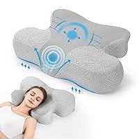Cervical Pillow Neck Pillow for Pain Relief Sleeping, Contour Memory Foam Pillow, Orthopedic Contour Bed Pillow for Side, Back & Stomach Sleepers, Washable Cover