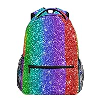 ALAZA Rainbow Glitter Unisex Schoolbag Travel Laptop Bags Casual Daypack Book Bag