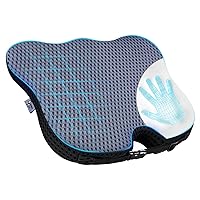 Wedge Seat Cushion for Car Seat Driver/Passenger- Car Seat Cushions for Driving Improve Vision/Posture - Memory Foam Car Seat Cushion for Hip Pain (Mesh Cover,Gray)