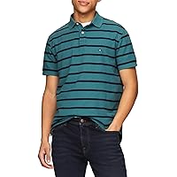Tommy Hilfiger Regular Fit Stripe Wicking Polo Men's Shirt