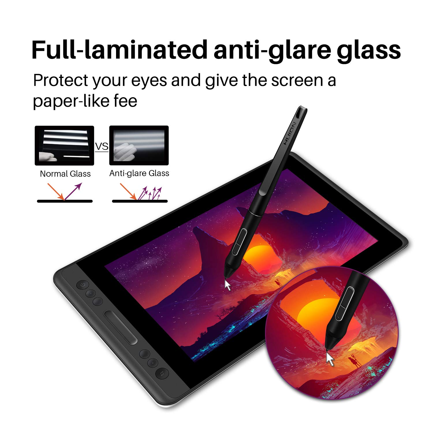 Mua Huion Kamvas Pro 13 Full Laminated Anti Glare Glass Graphic Drawing Monitor 120 Srgb Gamut 5467