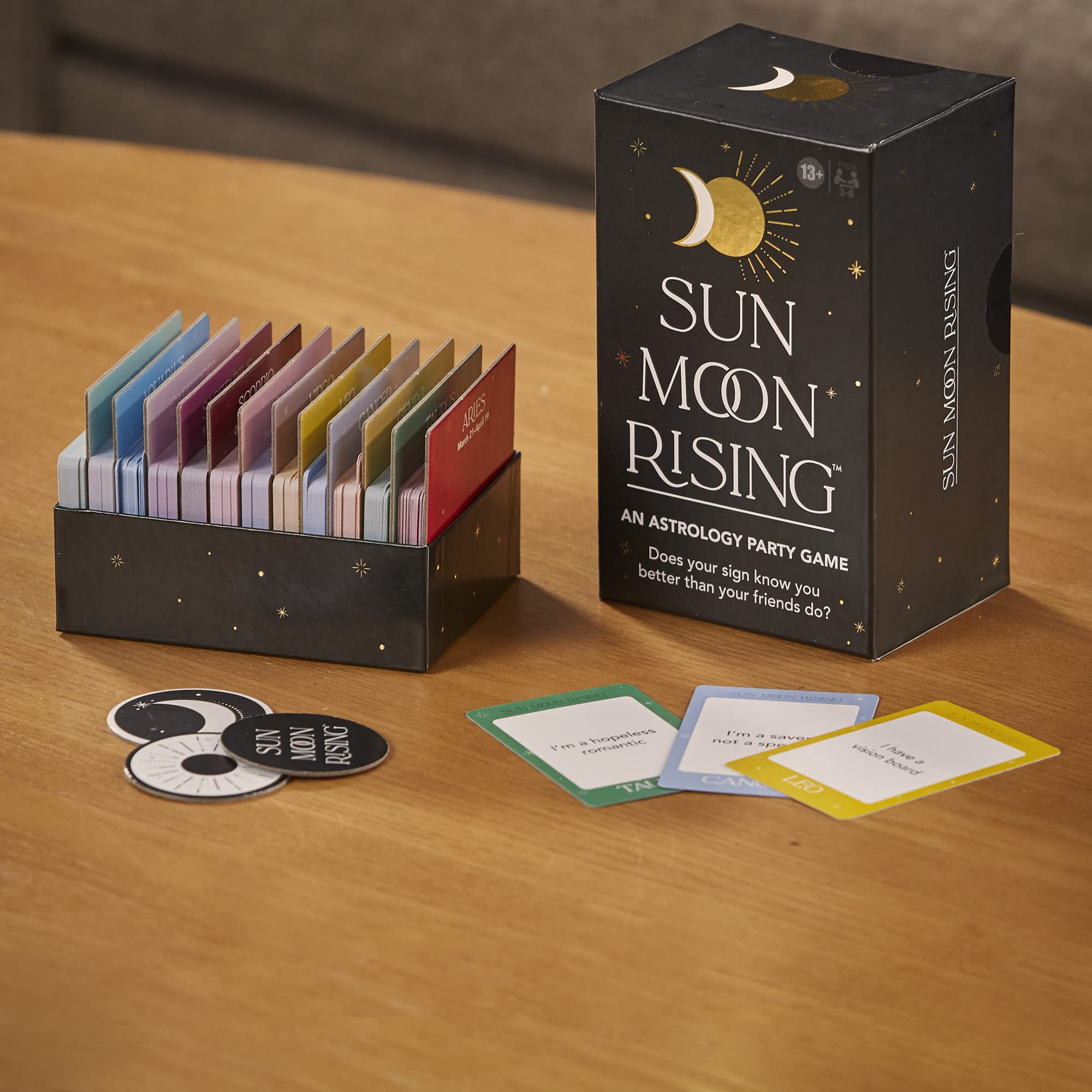 Hasbro Gaming Sun Moon Rising Game,Astrology-Themed Party Card Game for Adults and Teens,Adult Card Game for 3-6 Players Ages 13 and Up