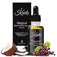 Hair Growth Serum featuring the botanical wonders of Rosemary Oil, Jojoba Oil, and Castor Oil - Contains Plant-Based Natural Hair Growth Oils - Enhanced with Vitamin E - 2 Fl Oz